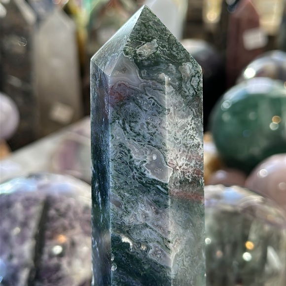 🔥SALE🔥 Moss Agate Crystal Tower! - Picture 10 of 11